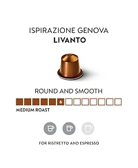 Nespresso Capsules OriginalLine, Ispirazione Genova Livanto, Medium Roast Espresso Coffee, 50-Count Espresso Pods, Brews 1.35-oz.