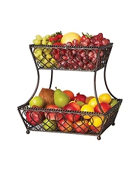 Mikasa Loop Lattice rectangular 2 Tier Basket