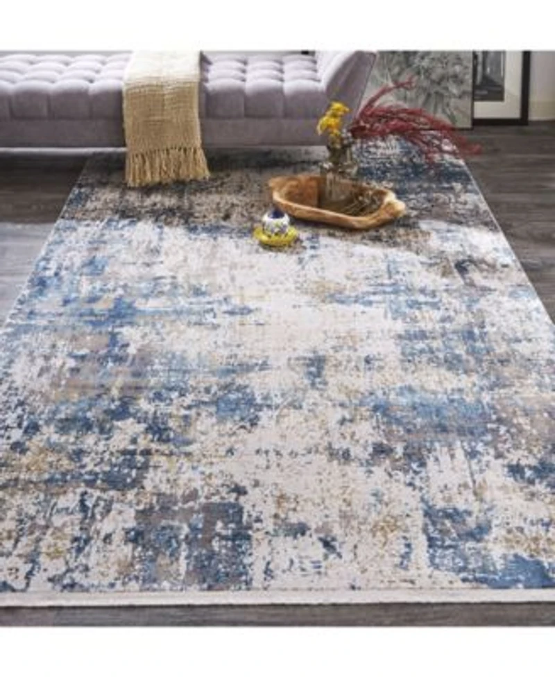 Simply Woven Rayne R3891 Blue Rug