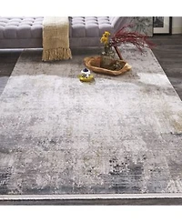 Simply Woven Rayne R3892 Gray Rug