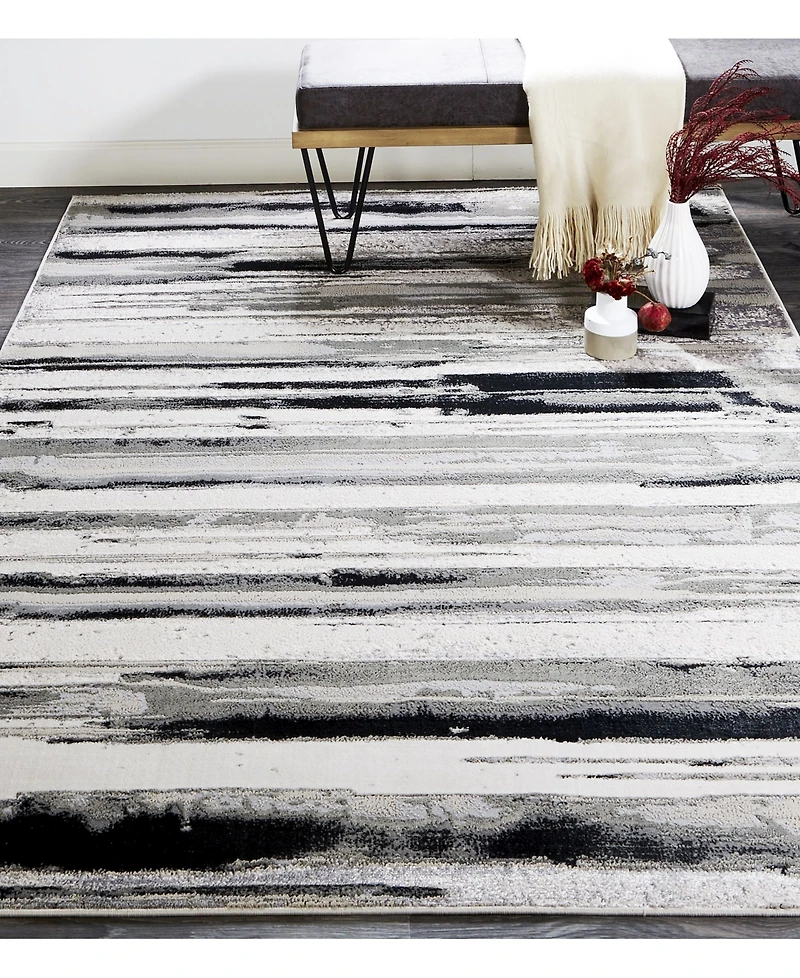 Feizy Micah R3049 Silver 6'7" x 9'6" Area Rug