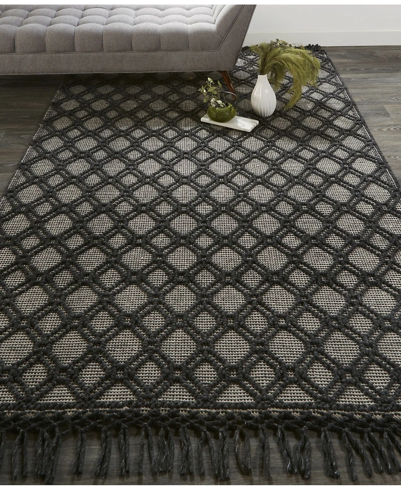 Feizy Phoenix R0808 Black 5' x 7'6" Area Rug