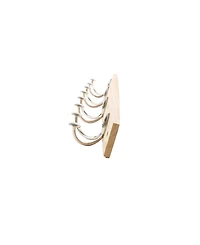 Spectrum Stratford Wall Mount 4-Double Hook Wood Rack