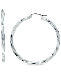 Giani Bernini Twist Hoop Earrings in Sterling Silver, 25mm, Created for Macy's