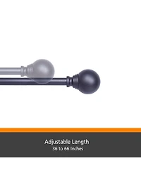 Kenney Fast Fit Easy Install Dryden 5/8" Decorative Window Curtain Rod