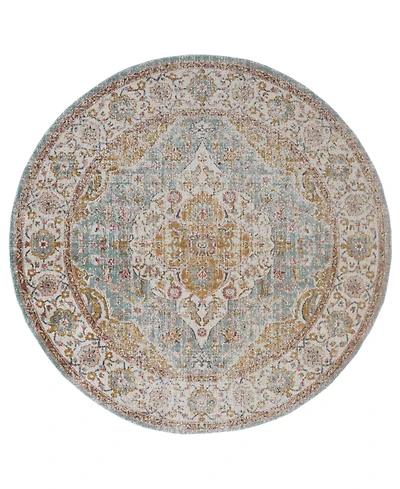 Amer Rugs Eternal Ete-3 Aqua/Ivory 6'7" Round Rug