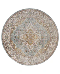 Amer Rugs Eternal Ete-3 Aqua/Ivory 6'7" Round Rug