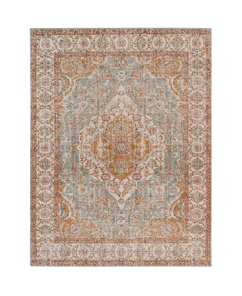 Amer Rugs Eternal Ete-3 Aqua/Ivory 5'7" x 7'6" Area Rug