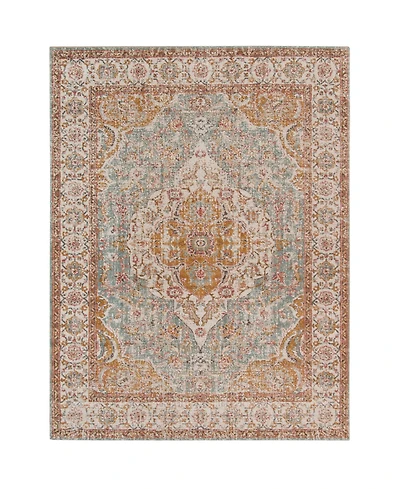 Amer Rugs Eternal Ete-3 Aqua/Ivory 5'7" x 7'6" Area Rug