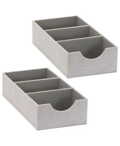 Household Essentials 3 Compartment Drawer Organizers Pack Of 2