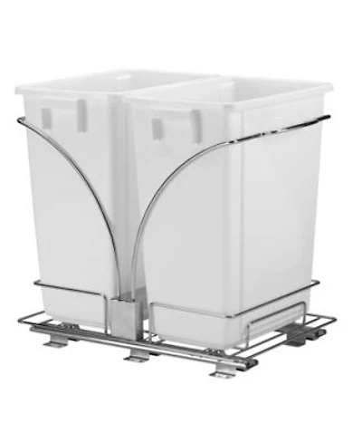 Household Essentials Glidez Steel Pull Out Double 9 Gallon Plastic Trash Cans
