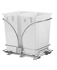 Household Essentials Glidez Steel Pull Out Double 9 Gallon Plastic Trash Cans