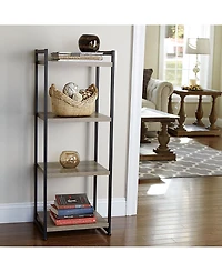 Household Essential Ashwood -Shelf Storage Tower