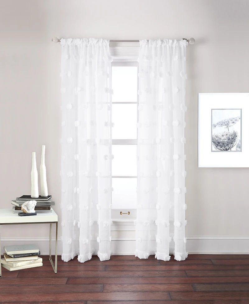 Snowball 50" x 96" Poletop Curtain Panel Set