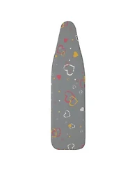 Household Essentials Ultra Ironing Board Cover and Pad, Hearts Print with Sparkle Finish