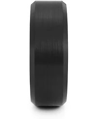 Men's Satin Bevel Band Black Ion-Plated Tantalum