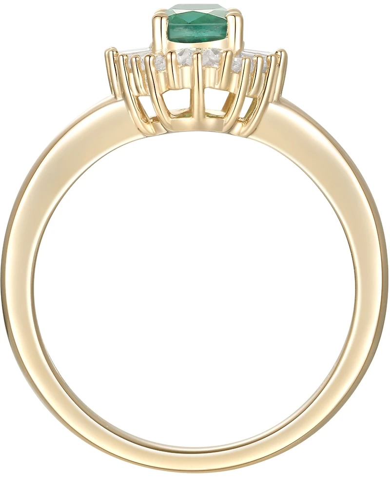 Sapphire (1 ct. t.w.) & Diamond (1/4 Ring 14k White Gold (Also Available Emerald, Tanzanite Ruby)