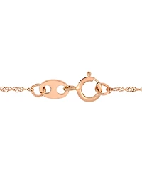Morganite (3/5 ct. t.w.) & Diamond (1/10 ct. t.w.) Halo 17" Necklace in 14k Rose Gold