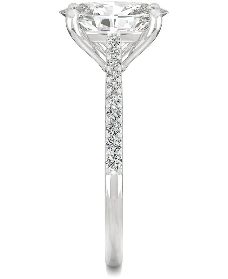 Charles & Colvard Moissanite Oval Engagement Ring (2-1/2 ct. t.w. Dew) in 14k White Gold or 14k Yellow Gold