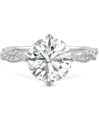 Charles & Colvard Moissanite Twist Engagement Ring (2-1/3 ct. t.w. Dew) 14k White Gold