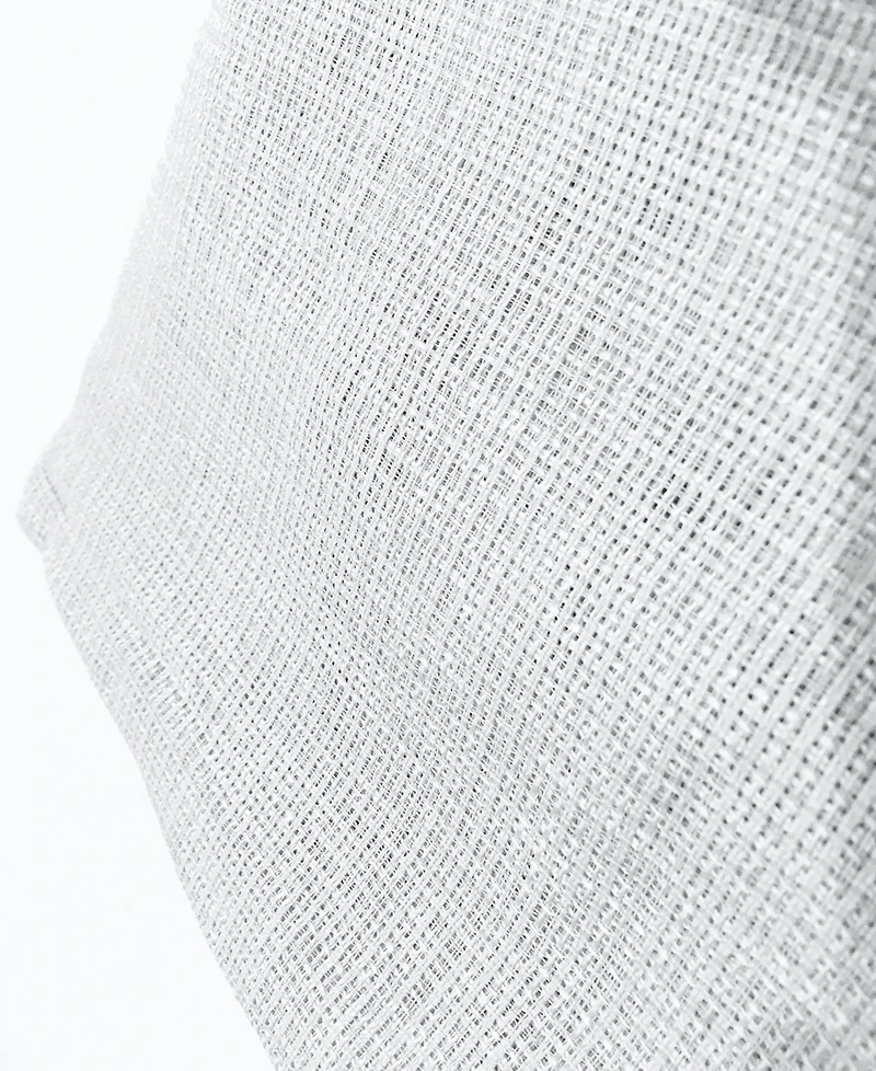 Dainty Home Spectrum Solid Textured Box Weave Light Filtering Grommet Curtain Panel Pair, 76" W x 84" L