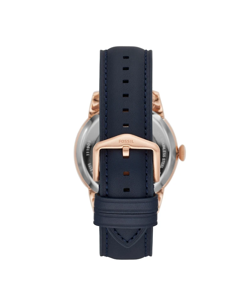 Fossil Townsman Automatic Navy Leather Watch 44mm