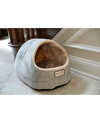 Armarkat Faux Suede Cozy Enclosed Cave Cat Kitten Sleeping Bed, 18"(L) X 12.5"(W) X 11.5"(H), C18HHL/Mh, Sage Green