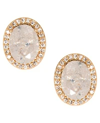 lonna & lilly Gold-Tone Stone & Crystal Halo Stud Earrings