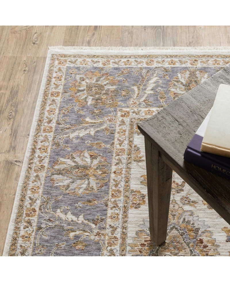 Oriental Weavers Maharaja 5091Z Ivory and Blue 7'10" x 10'10" Area Rug