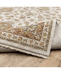 Oriental Weavers Maharaja 5091Z Rust and Ivory 6'7" x 9'6" Area Rug