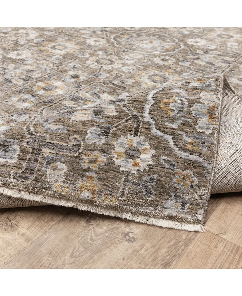 Oriental Weavers Maharaja 532D Gray and Tan 2'3" x 7'6" Runner Rug