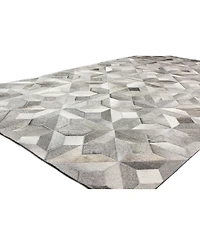 Bashian Cowhide Hie-04 Gray 8' x 10' Area Rug