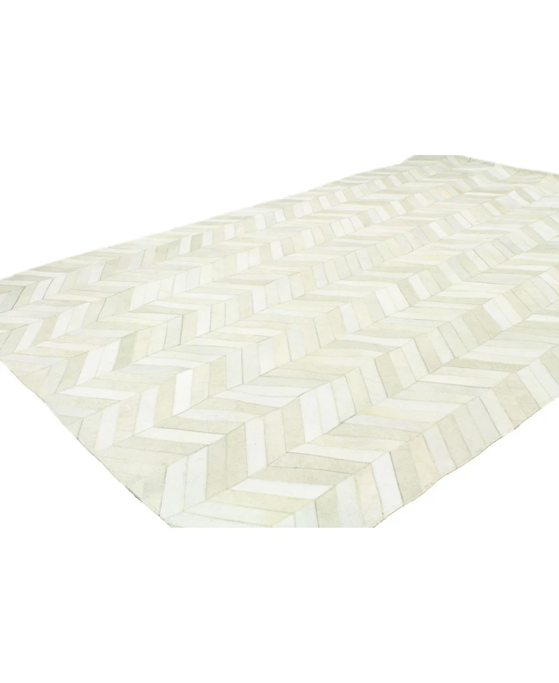 Bashian Cowhide Fie-01 White 8' x 10' Area Rug