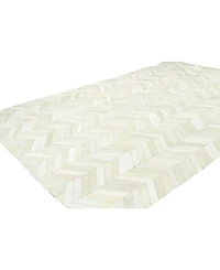 Bashian Cowhide Fie-01 White 8' x 10' Area Rug