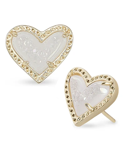 Kendra Scott Stone Heart Stud Earrings
