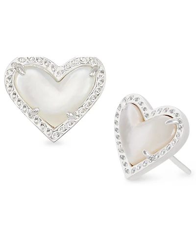 Kendra Scott Stone Heart Stud Earrings