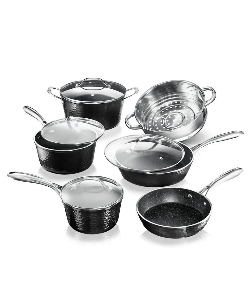 10-Piece Hammered Nonstick Cookware Set