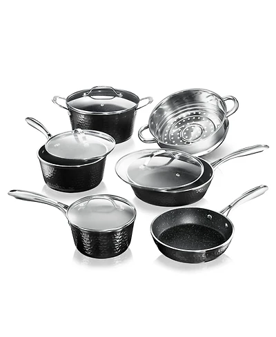 10-Piece Hammered Nonstick Cookware Set