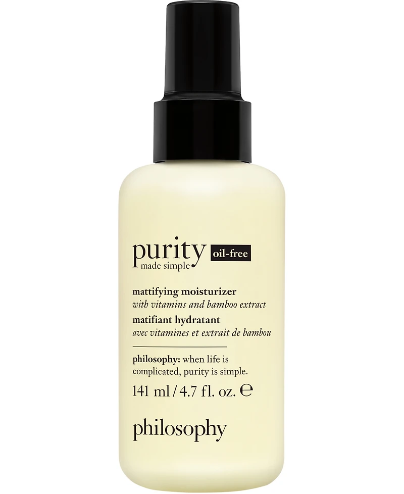 philosophy Purity Made Simple Oil-Free Mattifying Moisturizer, 4.7-oz.