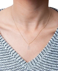 Diamond Initial Pendant Necklace (1/10 ct. t.w.) in 14k Gold, 17" + 1" Extender