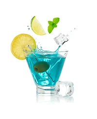 Joyjolt Aqua Vitae Off Base Octagon Martini Glasses, Set of 2