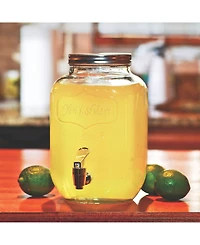 Circle Glass Mini Yorkshire Dispenser, 1 Gal