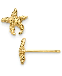 Star Fish Stud Earrings in 14k Gold