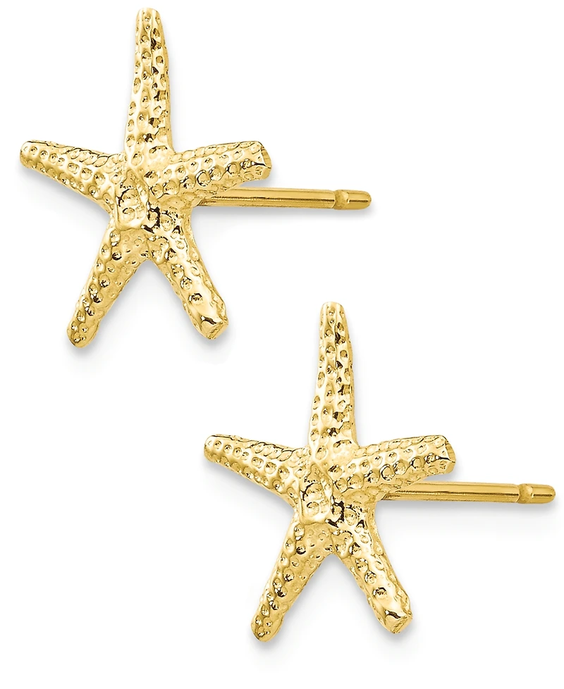 Starfish Stud Earrings in 14k Gold