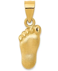 Baby Foot Charm Pendant in 14k Yellow Gold