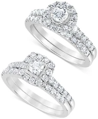 Halo Bridal Set Collection 1 Ct. T.W.