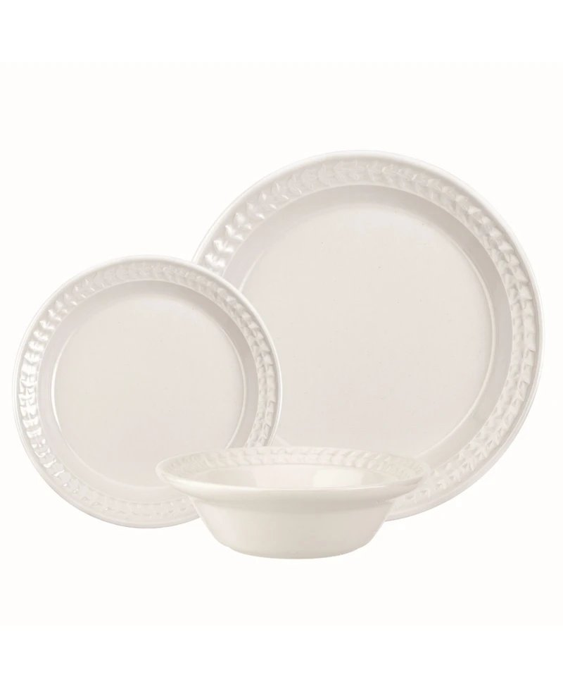 Portmeirion Botanic Garden Harmony White 12 Piece Dinnerware Set, Service for 4