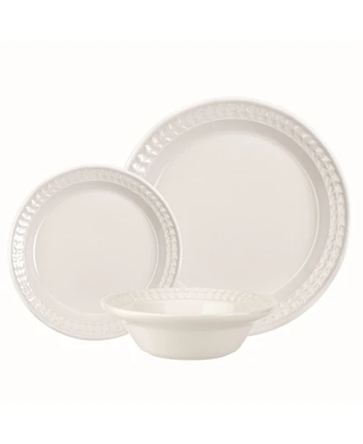 Portmeirion Botanic Garden Harmony White 12 Piece Dinnerware Set, Service for 4