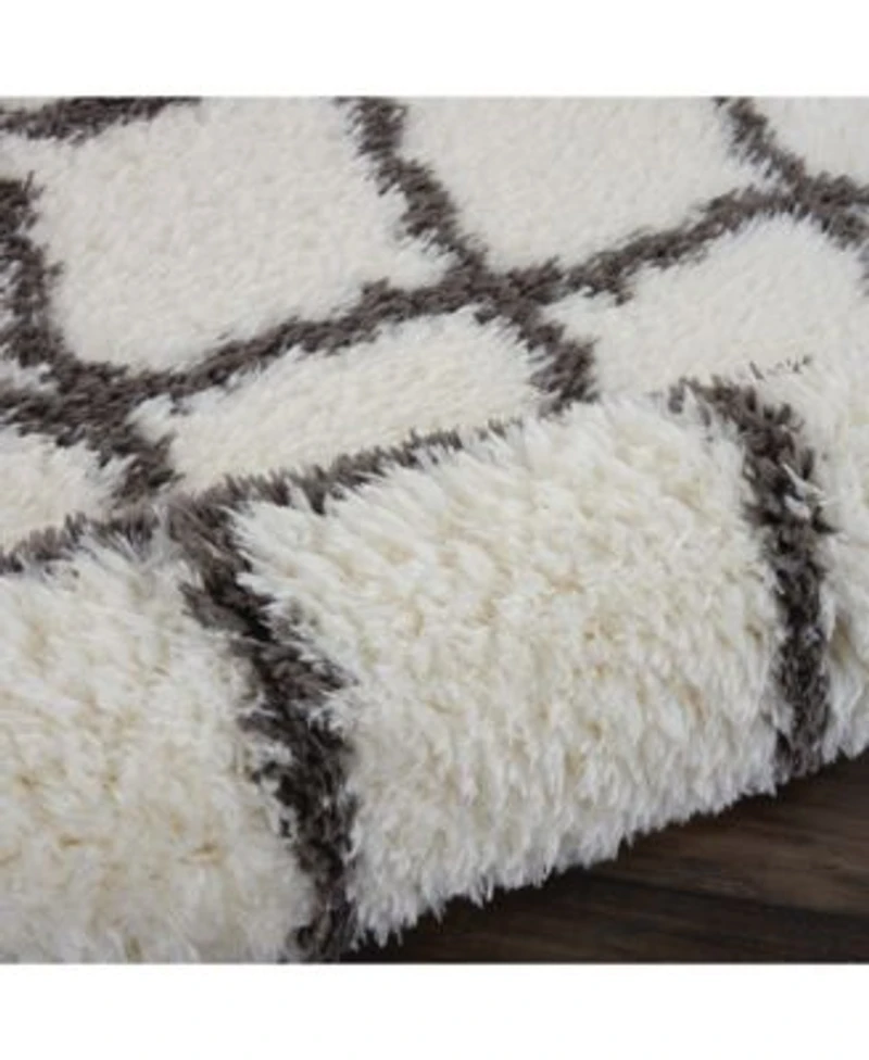 Nourison Home Luxe Shag Lxs02 Ivory Rug