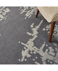 Nourison Home Symmetry SMM02 Gray and Beige 3'9" x 5'9" Area Rug